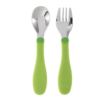 Chicco set posatine acciaio 18m+