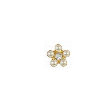 Inverness orecchini fiore perle/crystal placcati oro r931c