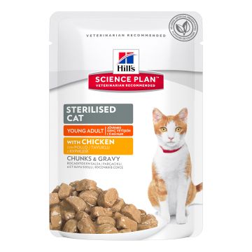 Hill'S Feline Young Adult Sterilised Chicken Busta 85 Gr