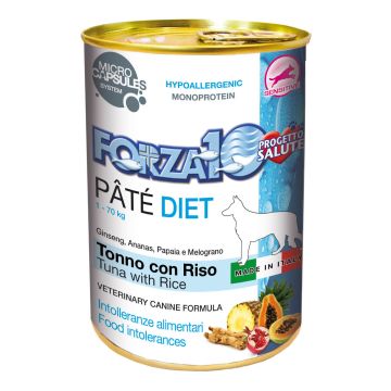 Pate' diet tonno e riso 400 g cane microcaps