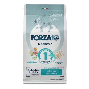 Forza10 puppy junior diet cane con pesce microcapsules 1,5 kg