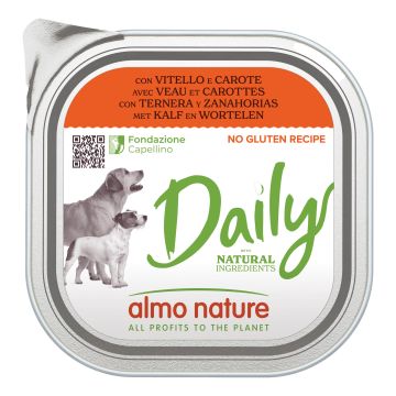 Daily menu dogs con vitello e carote 300 g