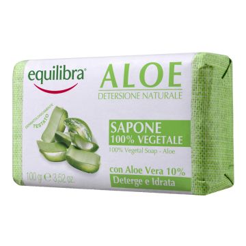 Equilibra Aloe Sapone 100% Vegetale Per Corpo E Viso 100g