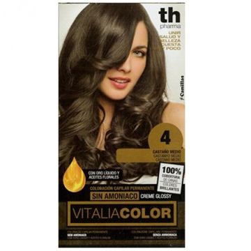 Th pharma vitalia color coloracion capilar sin amoniaco 4 castano medio