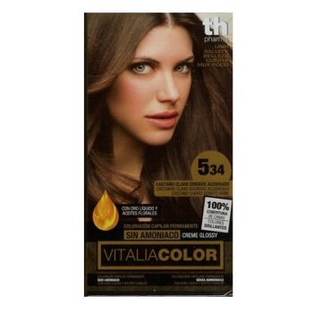 Th pharma vitalia color coloracion capilar sin amoniaco 5.34 castano claro dorado acobrado