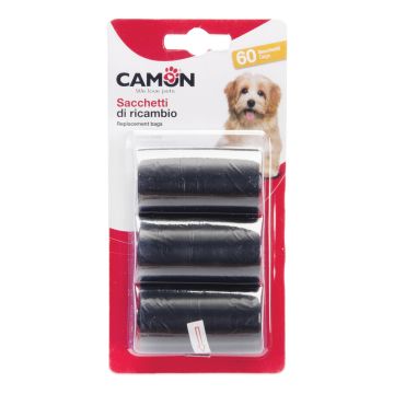 Camon Cane Sacchetti Igienici Cf. (3X20 Pezzi) Nero