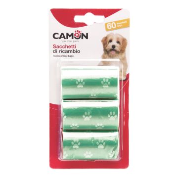 Camon Cane Sacchetti Igienici Cf. (3X20 Pezzi) Colorati