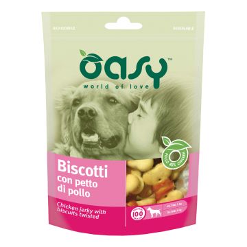 Oasy Cane Snack Busta Biscotti Con Petto Di Pollo 100 Gr