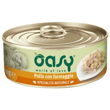 Oasy Gatto Specialita' Naturali In Lattina Adulto Pollo & Formaggio 150 Gr
