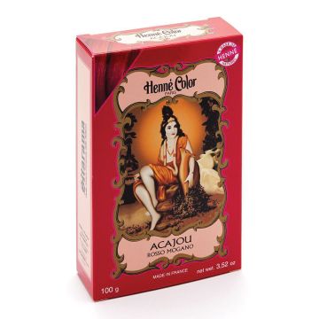 Polvere henne acajou rosso mogano henne color polvere vegetale colorante riflessante 100 g