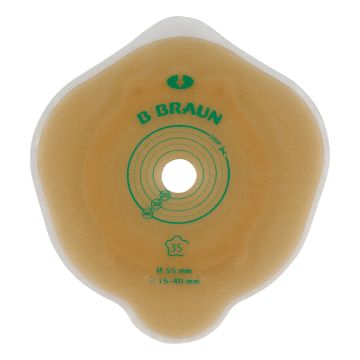 Flexima 3s due pezzi a fondo chiuso sacca colostomia midi beige 55mm 30 pezzi