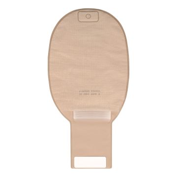 Flexima 3s con sistema di scarico e chiusura in velcro sacca ileostomia midi beige 65mm 30 pezzi