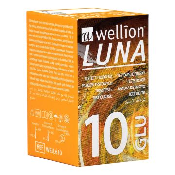 Wellion luna 10 strips strisce per misurazione glucosio