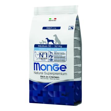 Monge Cane Natural Superpremium Puppy&Junior Medium Pollo 3 Kg