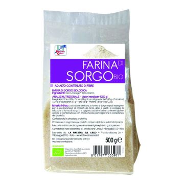 Fsc farina di sorgo bio ad alto contenuto di fibra 500 g