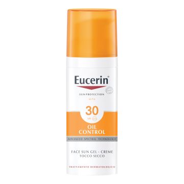 Eucerin Sun Oil Control Gel-Crema Tocco Secco FP 30 Protezione Viso Pelle Grassa 50 ml