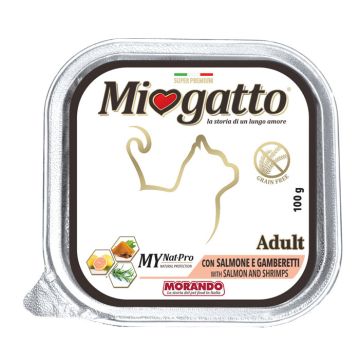 Miogatto Adult Salmone/Gamberetti Grain Free 100 G