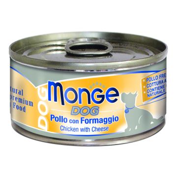 Monge Cane Natural Lattina Adulto Pollo & Formaggio 95 Gr