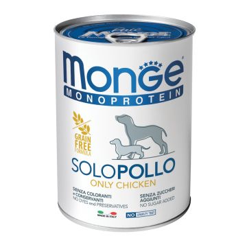 Monge Cane Monoprotein Lattina Adulto Solo Pollo 400 Gr