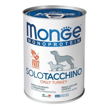 Monge Cane Monoprotein Lattina Adulto Solo Tacchino 400 Gr