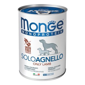 Monge Cane Monoprotein Lattina Adulto Solo Agnello 400 Gr