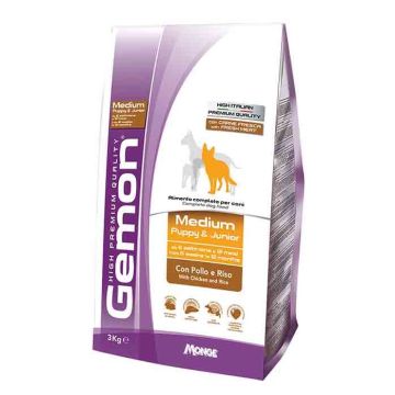 Gemon high premium quality cane crocchette medium puppy and junior pollo e riso 3 kg Gemon high premium quality cane crocchette medium puppy and junior pollo e riso 3 kg