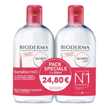 Sensibio h2o soluzione micellare detertegente 500ml + struccante pelle sensibile 500 ml