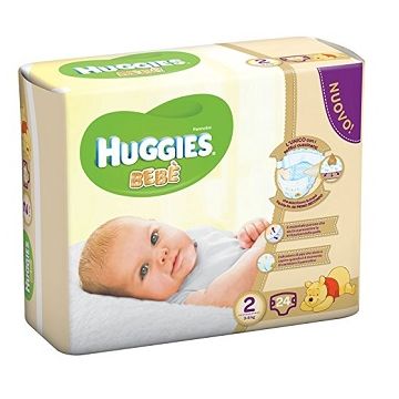 Hugg.bebe'base 2(3-6kg)24pezzi