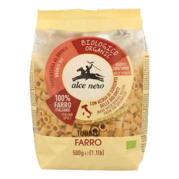Tubetti 100% sfarinato di farro bio 500 g
