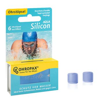 Tappo auricolare silicone aqua ohropax 6 pezzi