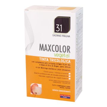 Maxcolor vegetal tinta tricologica 31 castano prugna 140 ml