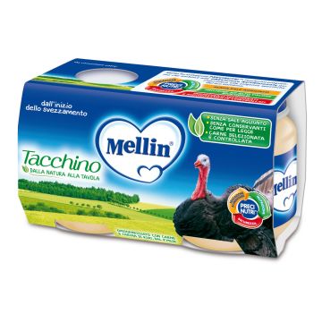 Omogeneizzato mellin tacchino 2x120 g