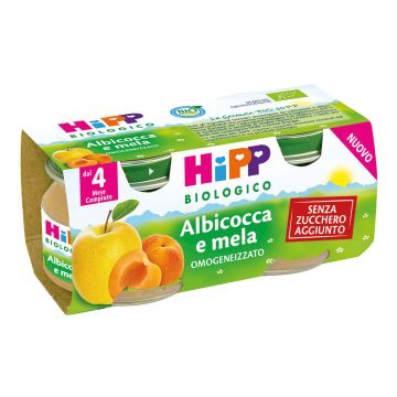 Hipp omog albicocca/mela 2x80g
