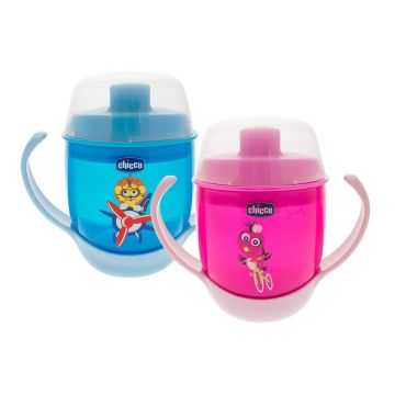 Chicco tazza pappa 12+ rosa&azz