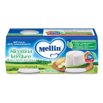 Mellin omogeneizzato ricottina con verdura 2x80 g