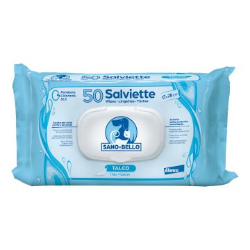 Sanoebello Salviette Detergenti Talco 50 Pezzi