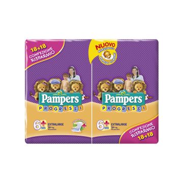 Pampers progressi extralarge 36 pezzi