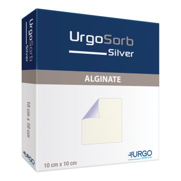 Medicazione antibatterica urgosorb silver 10x10cm 10 pezzi