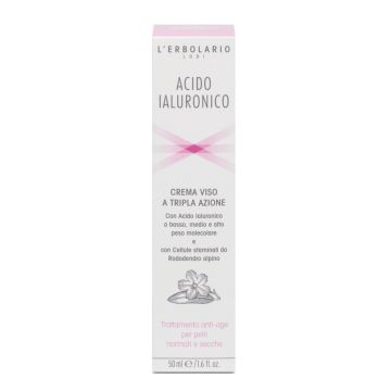Crema viso acido ialuronico pelli normali secche 50 ml