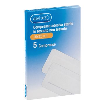Alvita Compressa Adesiva Sterile 10 x 15 cm 5 Pezzi
