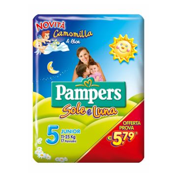 Pampers sole luna junior 17 pezzi