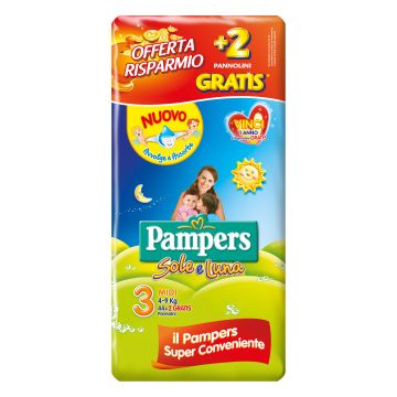 Pampers Solel Midi 44+2pezzi 9494