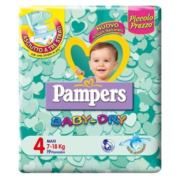 Pampers baby dry downcount maxi 19 pezzi