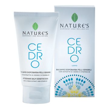 Natures cedro uomo balsamo dopobarba pelli sensibili 75 ml