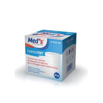 Cerotto Meds Farmatessuto Non Tessuto Tessuto Non Tessuto Fix Ipoallergenico Adesivo 250 X5 Cm