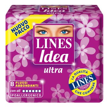 Lines idea ultra flussi abbondanti ali 8 pezzi
