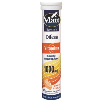 Matt benessere difesa vitamina c 20 compresse effervescenti gusto arancia
