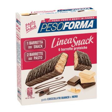 Pesoforma linea snack cioccolato bianco e nero 6 barrette 31 g
