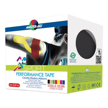 Master-aid sport perform black taping neuromuscolare 5 x 500 cm Master-aid sport perform black taping neuromuscolare 5 x 500 cm