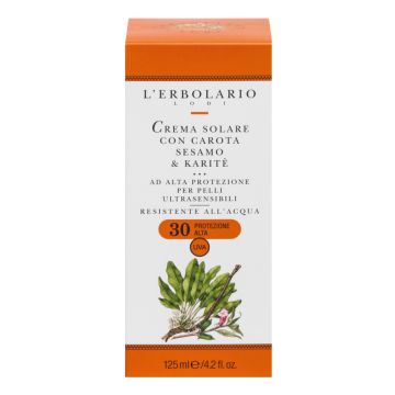 Crema solare carota sesamo karite spf30 125 ml